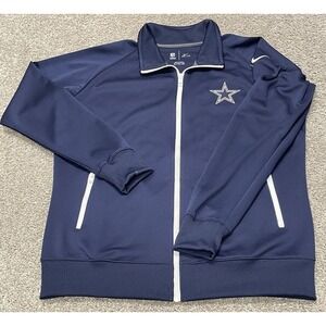 Dallas Cowboys Women's Warm Up Jacket Size 2XL Blue Full Zip Pockets NFL